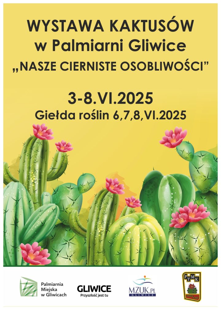 Plakat promujący wystawę kaktusów