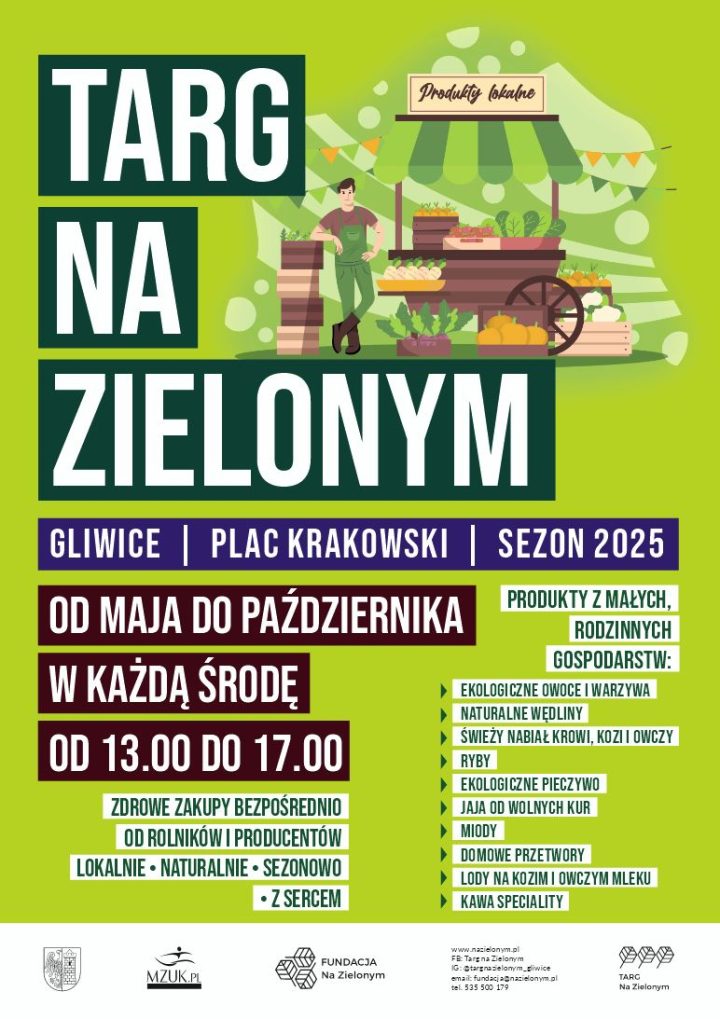Plakat promujący wydarzenie Targ na Zielonym