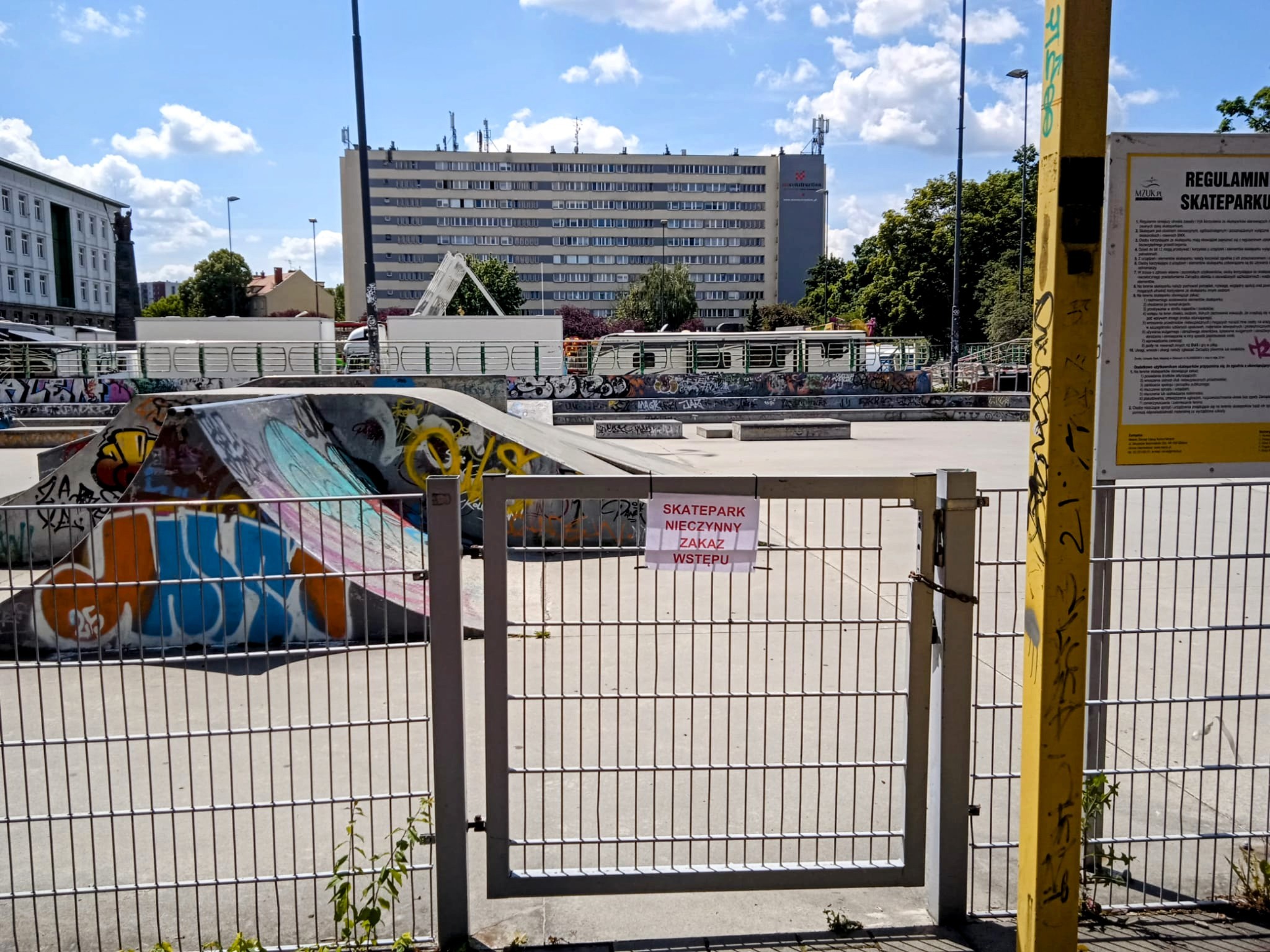 Skatepark na pl. Krakowskim zamknięty