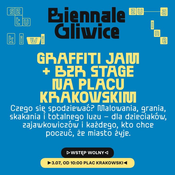 plakat z opisem biennale gliwice 