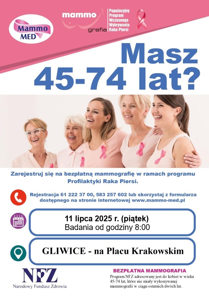 plakat badań mammograficznych 